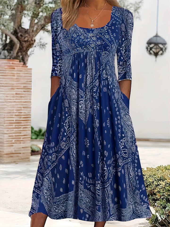 エロウェン | カジュアルな長袖ミディドレス